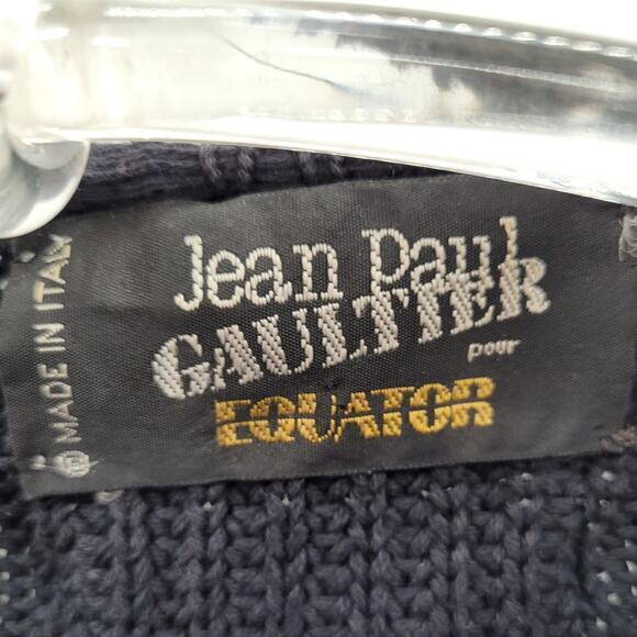 HP Jean Paul Gaultier for Equator Sheer Geometric Front Memphis Cardigan Sweater - Picture 4 of 16